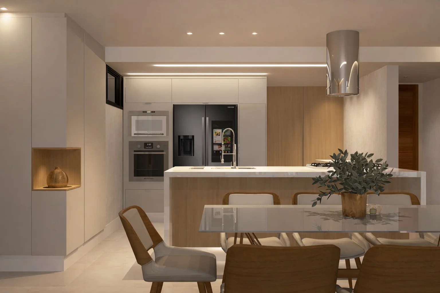 Ângulo alternativo do projeto de interior para sala de estar moderno